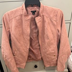 New Direction Pink Swede Jacket; Size Small